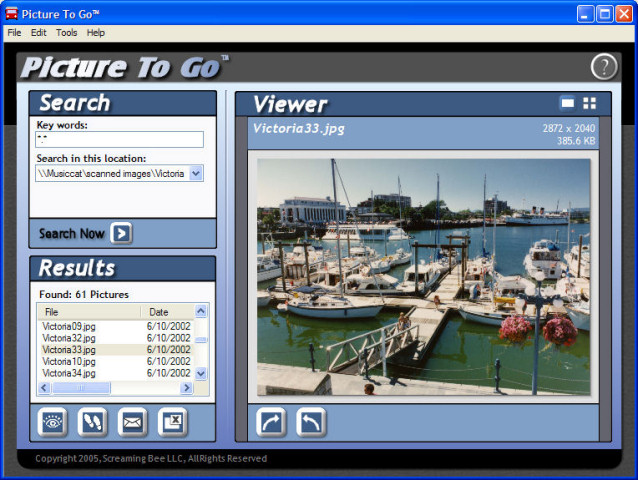 Picture To Go 1.5.6 software screenshot