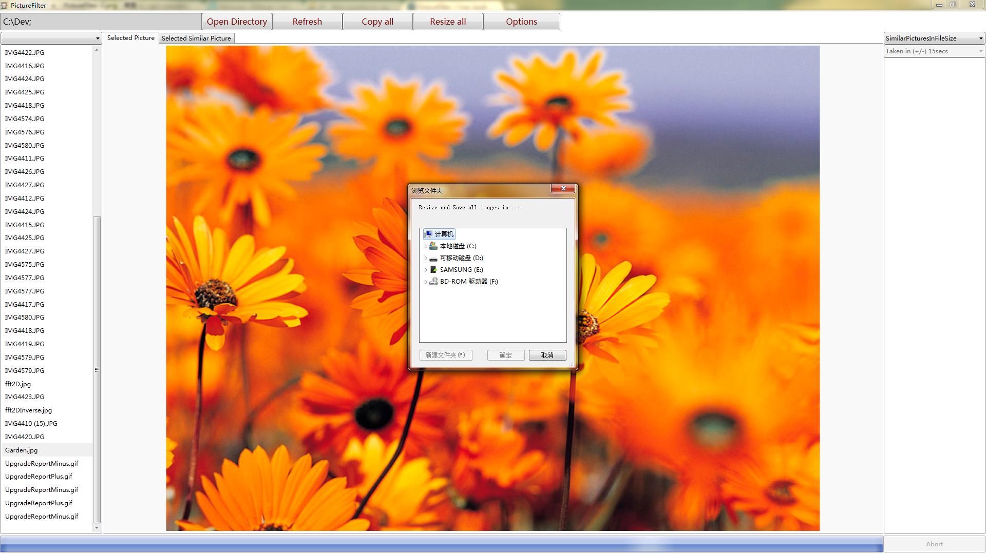 PictureFilter 1.1.1 software screenshot