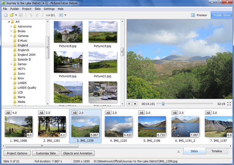 PicturesToExe Deluxe 9.0.9 software screenshot