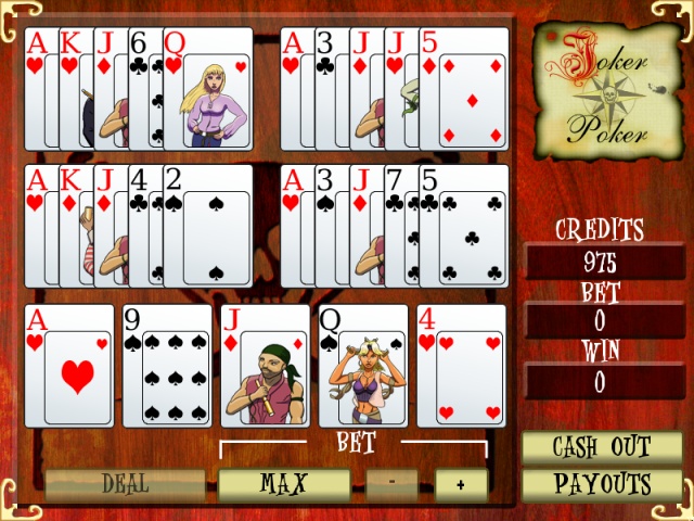 PiddlePup Pirate Poker 1.7 software screenshot