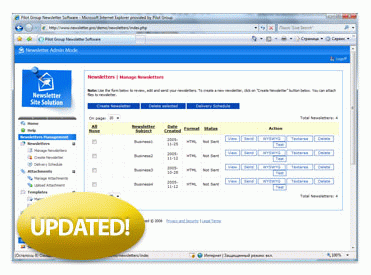 Pilot Newsletter Software OCT.2009 software screenshot