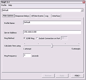 PingIT 2.0 software screenshot