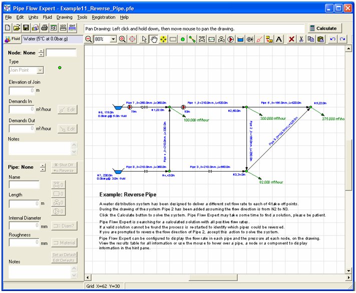 Pipe Flow Expert 5.12 software screenshot
