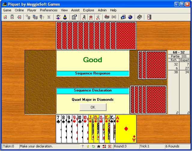 Piquet by MeggieSoft Games 2008 software screenshot