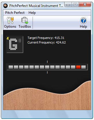 PitchPerfect Guitar Tuner 1.20 software screenshot