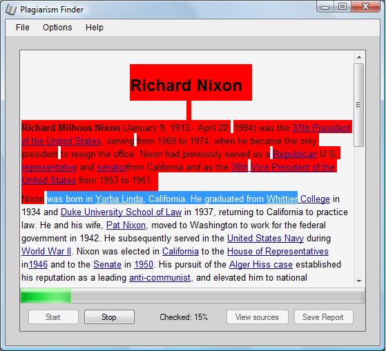 Plagiarism Finder Basic 4.00.05.915 software screenshot