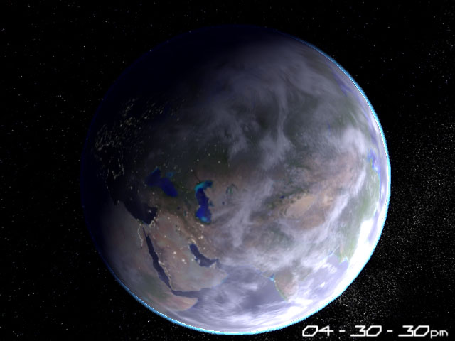 Planet Earth 3D Screensaver 1.2 software screenshot