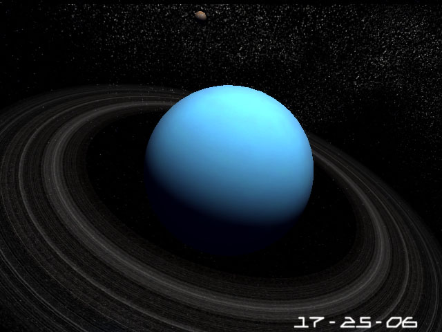 Planet Uranus 3D Screensaver 1.0 software screenshot