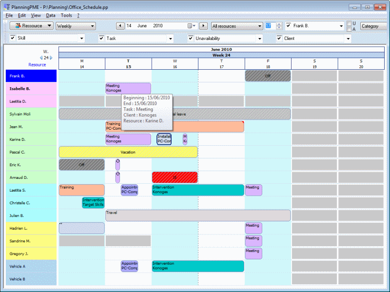 PlanningPME 2013 4.1.0.25 software screenshot
