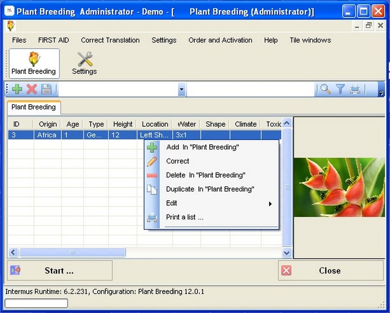 Plant Breeding 14.0.1 software screenshot