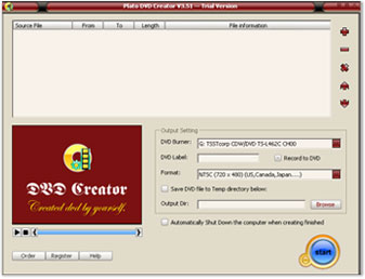 Plato DVD Creator 12.07.01 software screenshot