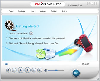 Plato DVD to PSP Converter 12.11.01 software screenshot