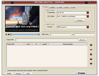 Plato Video Creator 3.36 software screenshot