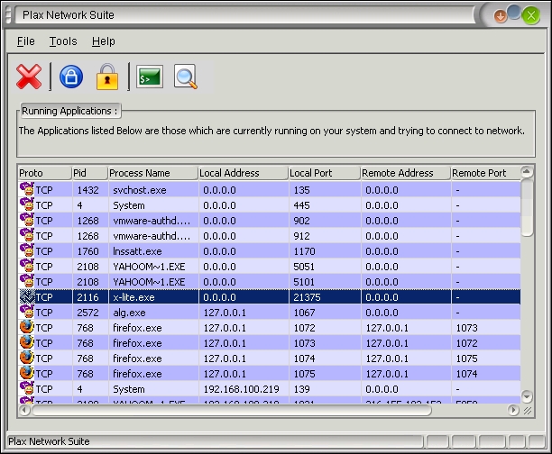 Plax Network Suite 4.0.0 software screenshot