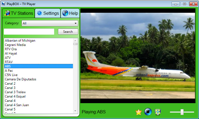 PlayBOX - TV Player 1.6.0 software screenshot