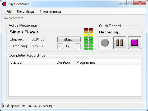 PlayIt Recorder 1.02.129 software screenshot