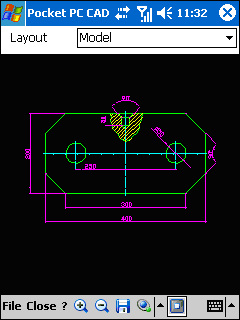 Pocket PC CAD Viewer: DWG, DXF, PLT 1.52 software screenshot