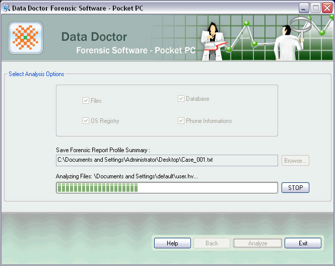 Pocket PC Forensic 2.0.1.5 software screenshot