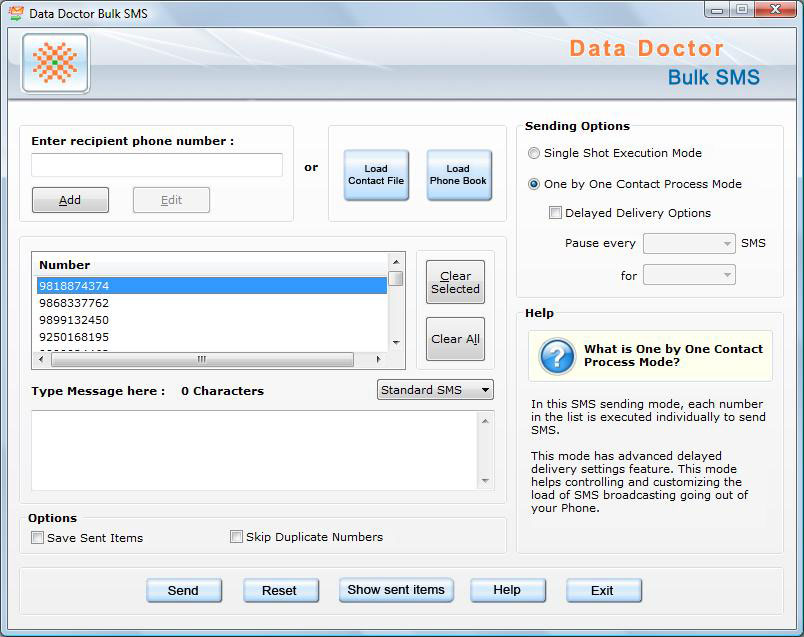Pocket PC SMS Advertising Software 2.2.0.1 software screenshot