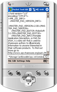 Pocket Text Editor 1.3 software screenshot