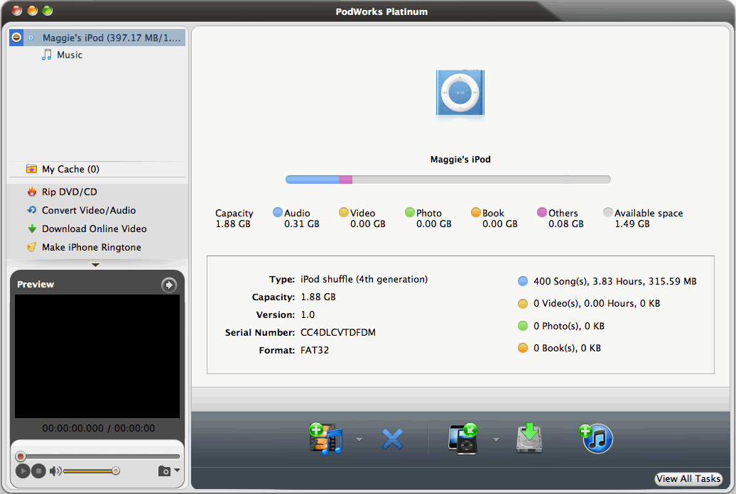 PodWorks Platinum for Mac 4.0.0.0127 software screenshot