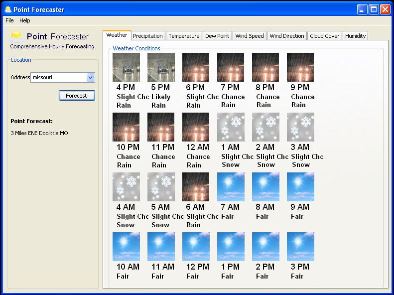 Point Forecaster 2.7 software screenshot