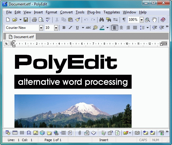 PolyEdit 5.4 software screenshot