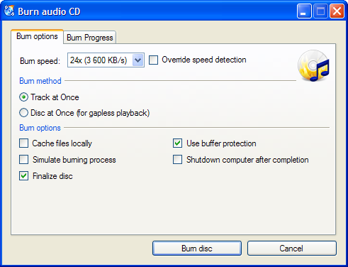 Portable CDBurnerXP 4.5.7.6623 software screenshot
