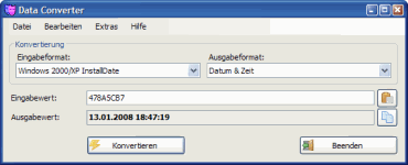 Portable Data Converter 2.0.1 software screenshot