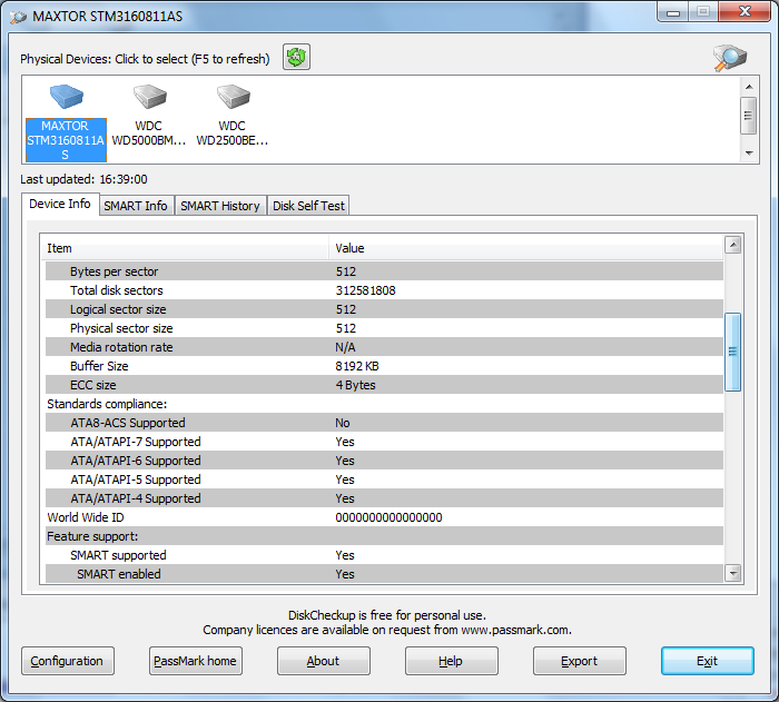 Portable DiskCheckup 3.2 Build 1000 software screenshot