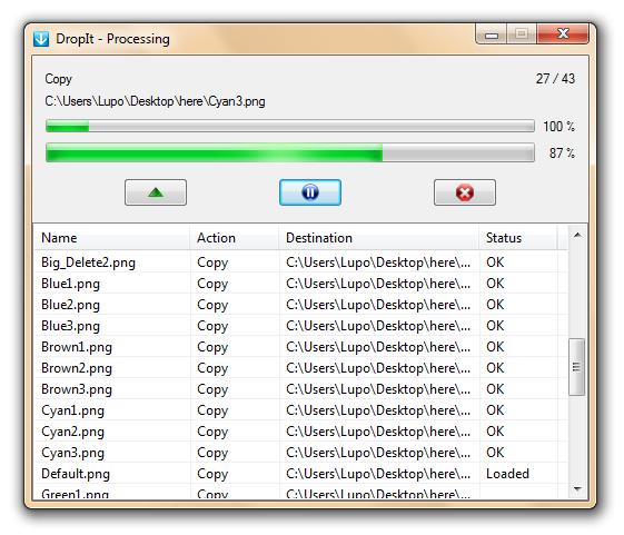 Portable DropIt 8.2 software screenshot