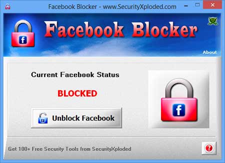Portable Facebook Blocker 2.0 software screenshot