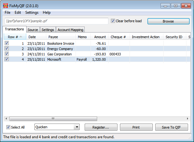 Portable FixMyQIF 2.2.2.5 software screenshot