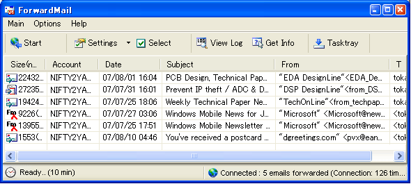 Portable ForwardMail Advanced30 4.78.00 software screenshot