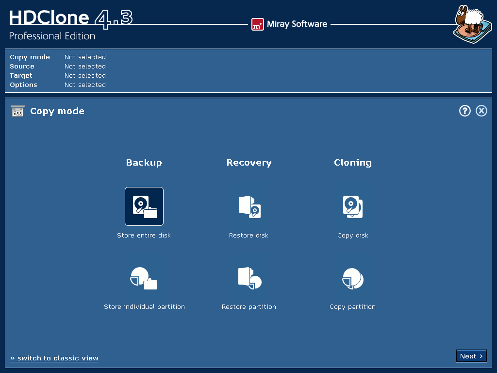 Portable HDClone Free Edition 6.0.5 software screenshot
