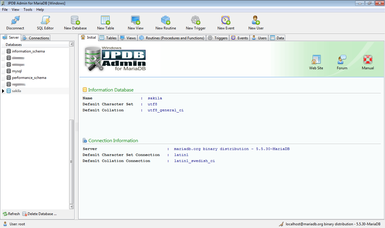 Portable JPDB Admin for MariaDB - Free Edition 1.3.0 software screenshot
