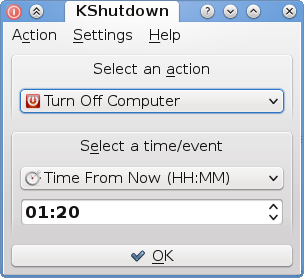 Portable KShutdown 3.0 Beta 7 software screenshot