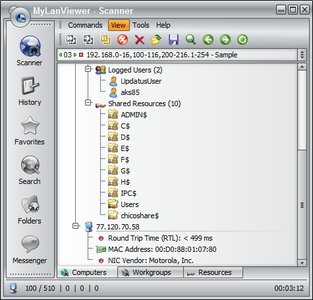 Portable MyLanViewer 4.19.8 software screenshot