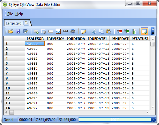 Portable Q-Eye QlikView Data File Editor 5.0.0.7 software screenshot