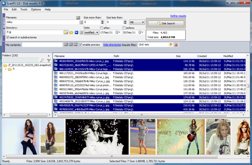 Portable ScanFS 1.0.0.207 software screenshot