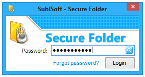 Portable Secure Folder 8.1.0.2 software screenshot
