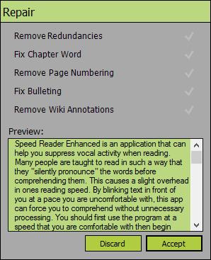 Portable Speed Reader Enhanced 4.0.0.0 software screenshot