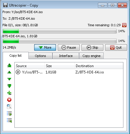 Portable Ultracopier 1.2.3.2 software screenshot