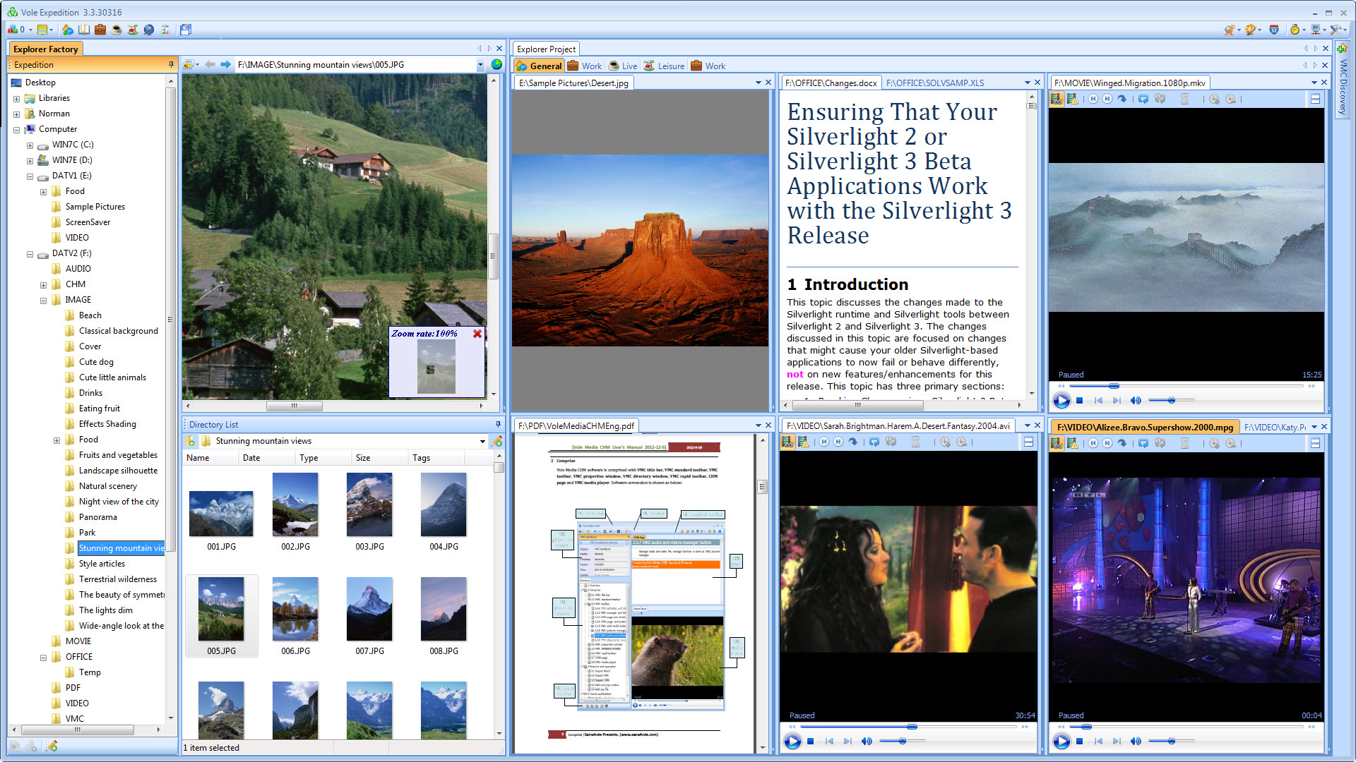 Vole Windows Expedition Portable Free Edition 3.58.7051 software screenshot