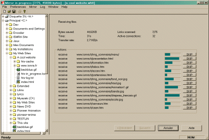 Portable WinHTTrack Website Copier 3.49-1 software screenshot