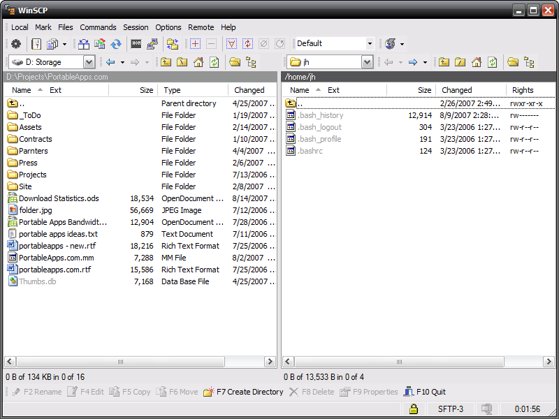 Portable WinSCP 5.9.3.7136 software screenshot
