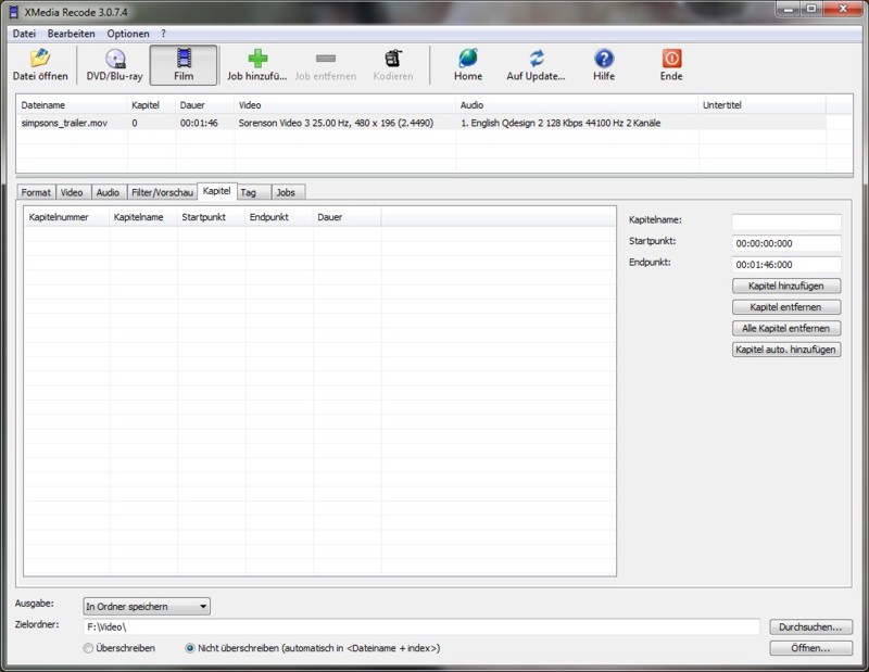 Portable XMedia Recode 3.3.5.8 software screenshot