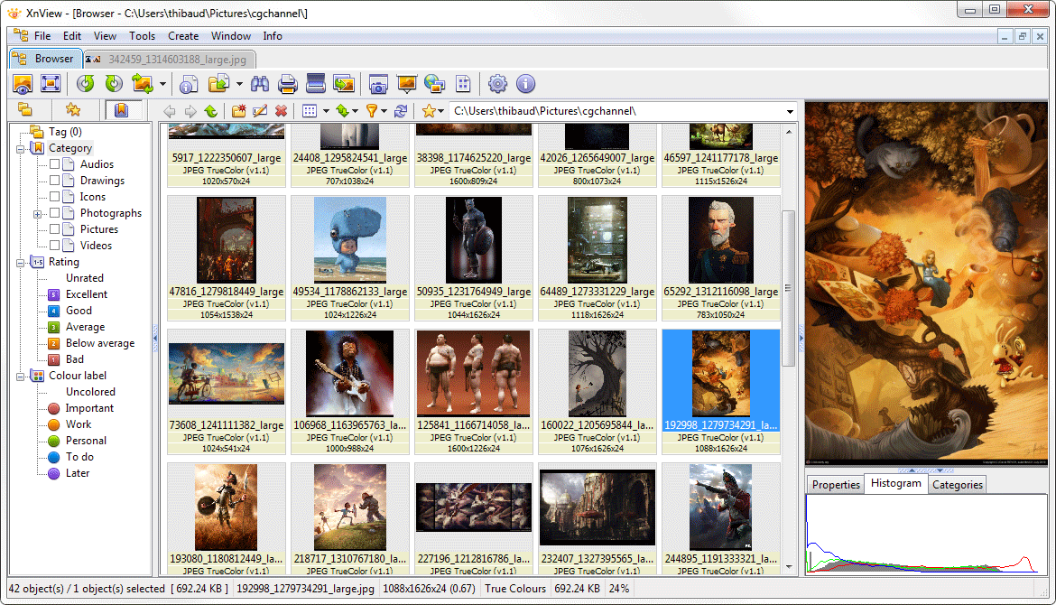 Portable XnView 2.40 software screenshot
