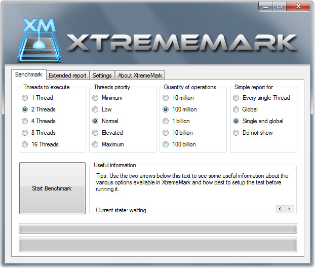 Portable XtremeMark 5.6.1.405 software screenshot