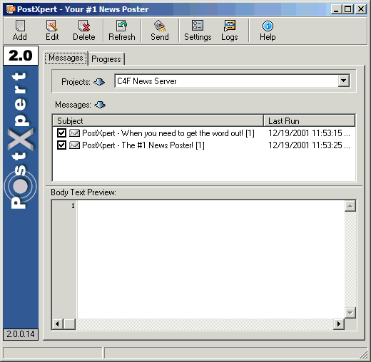 PostXpert Professional 2.52.44 software screenshot